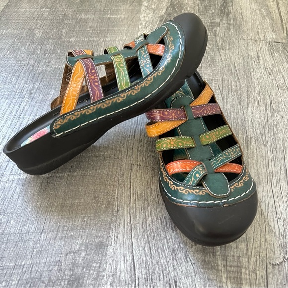 Elite by Conkys Sandals Mules Multicolor Size 9 - Picture 3 of 11